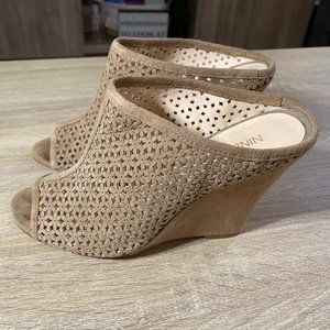 Nine West half bootie wedges